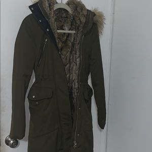 Zara green winter coat